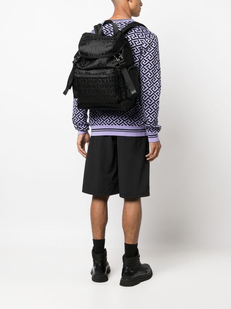 Black Logo-print Backpack