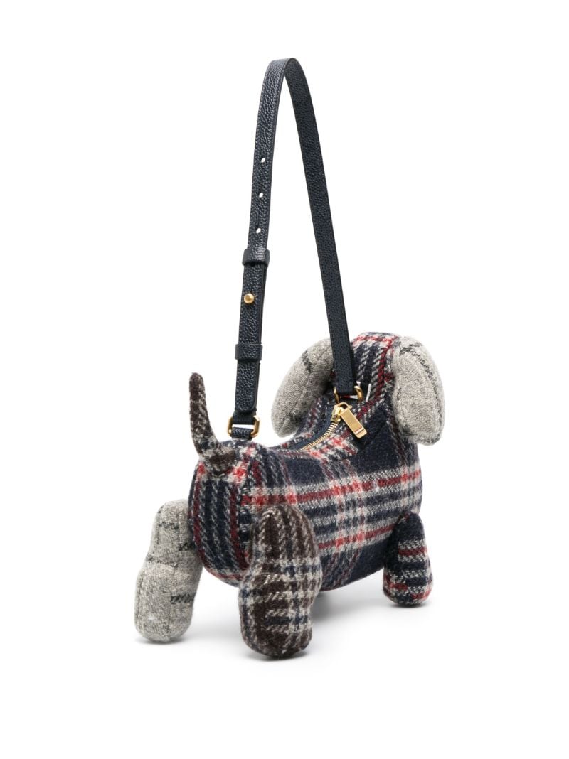 Blue Hector Checked Wool Shoulder Bag