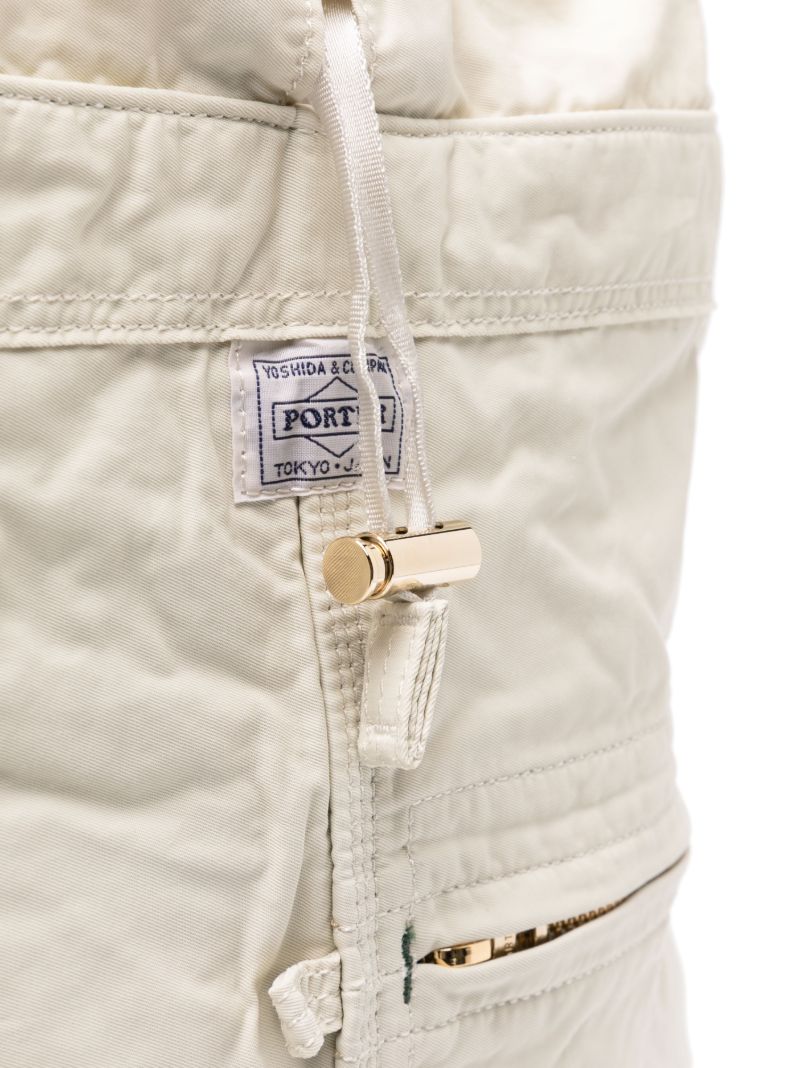 White Porter Mile Drawstring Backpack
