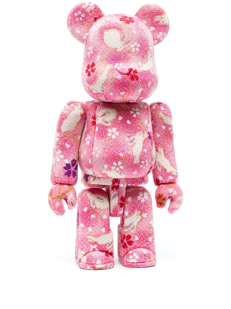 Pink Bearbrick Kimekomi 100% and 400% Set