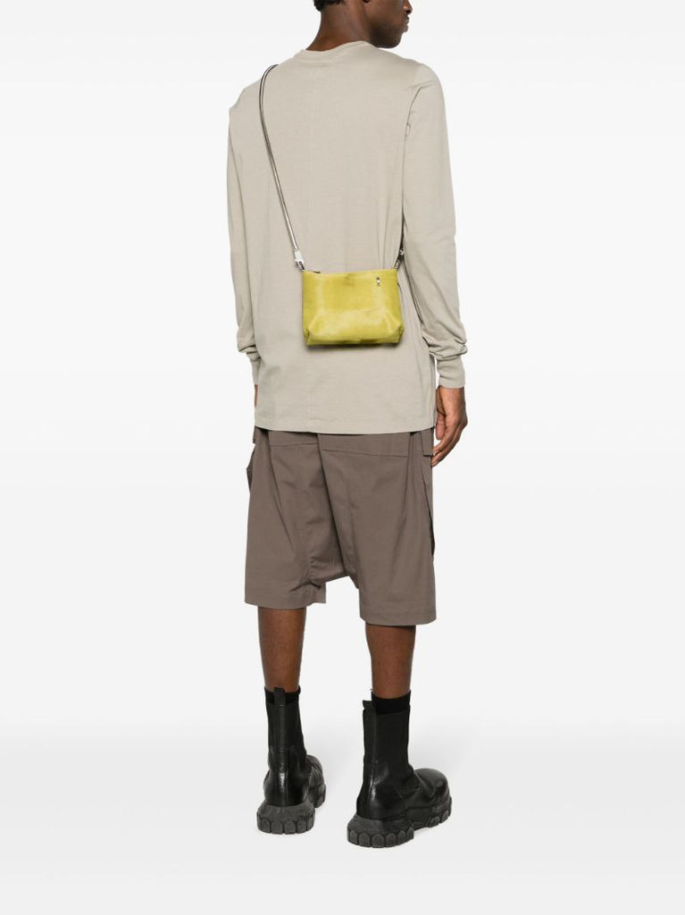 Yellow Leather Cross Body Bag