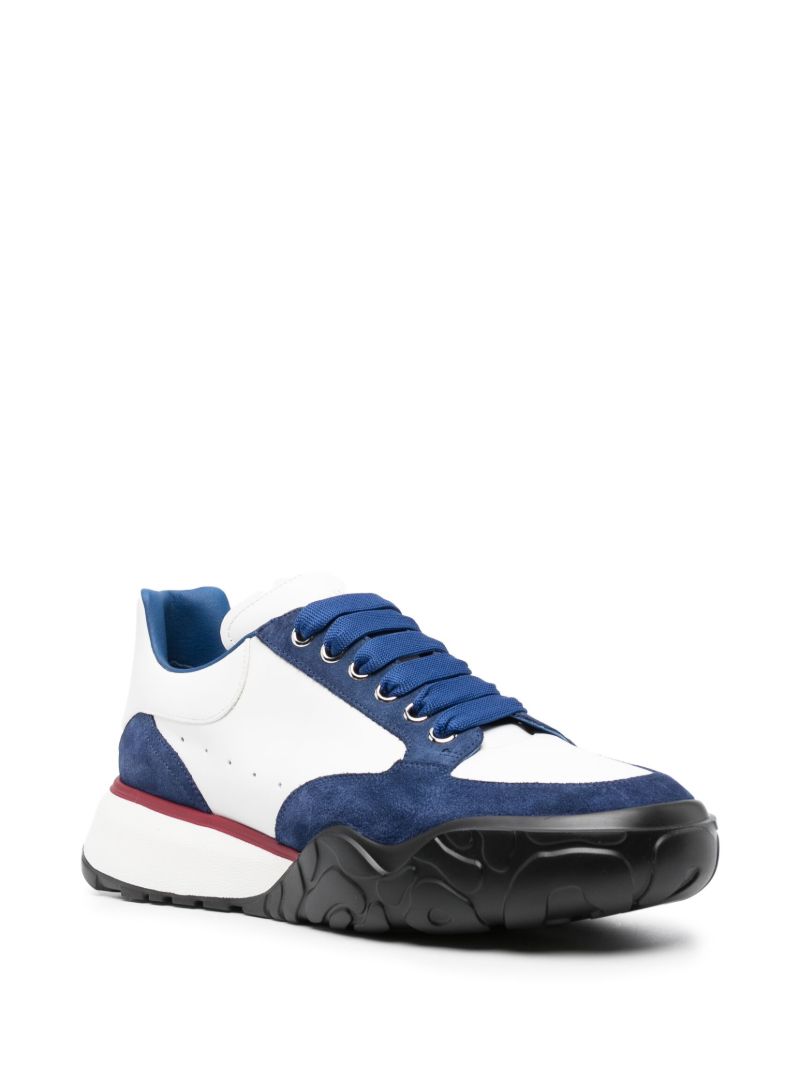 Blue Lace Up Sneakers