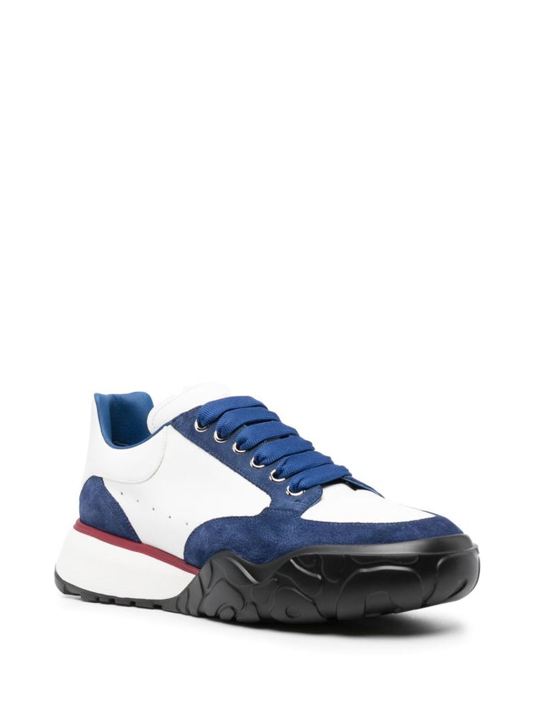 Blue Lace Up Sneakers
