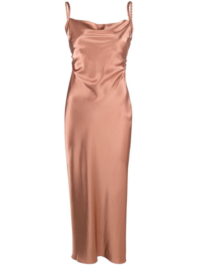 Brown Fiore Slip Dress