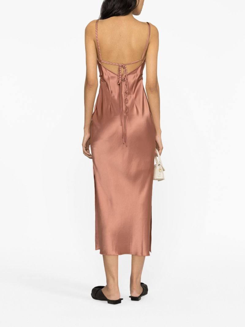 Brown Fiore Slip Dress