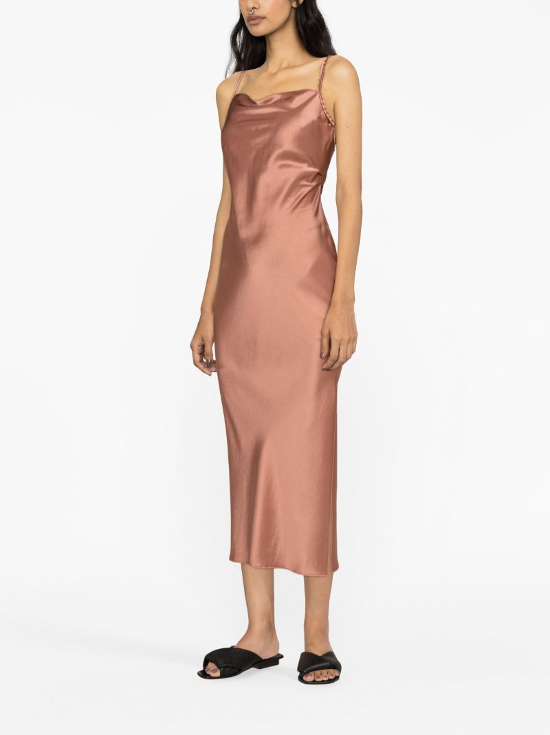 Brown Fiore Slip Dress