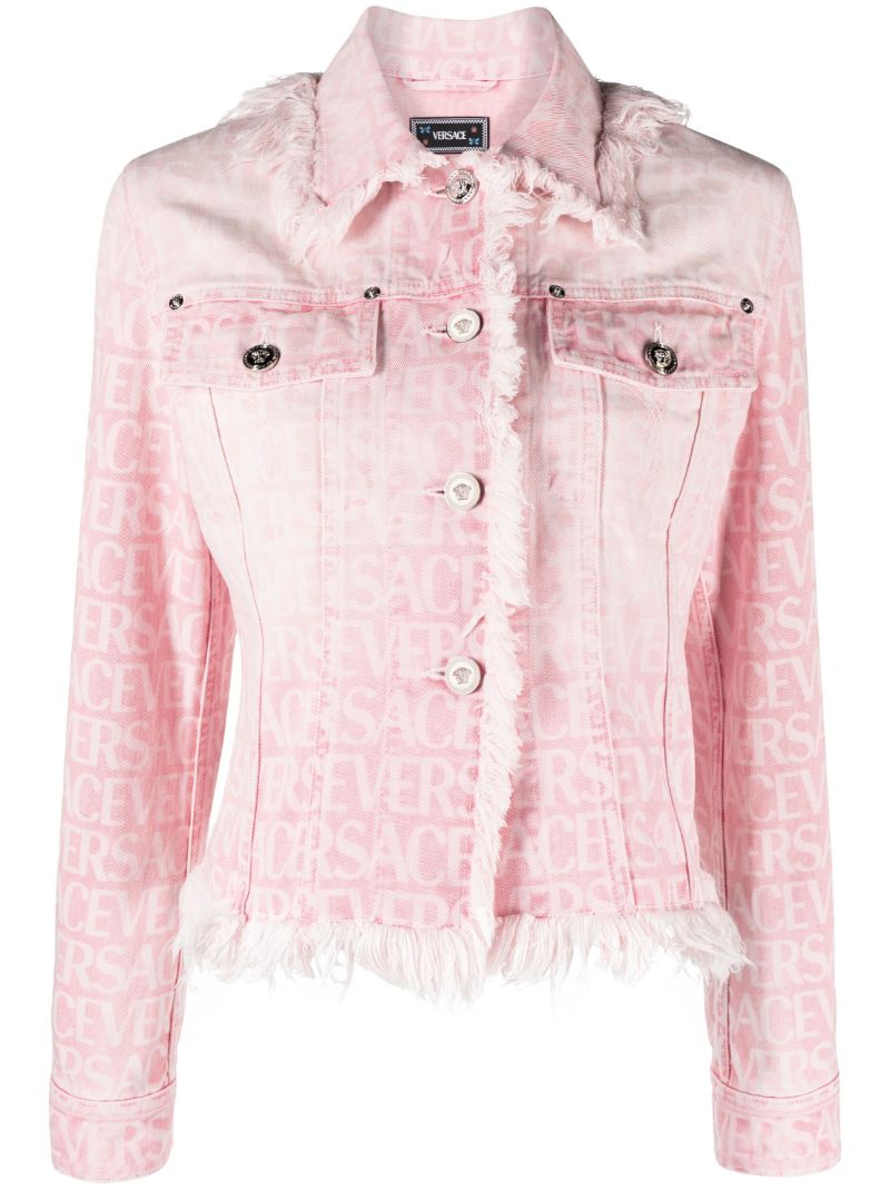 Pink Allover Denim Jacket