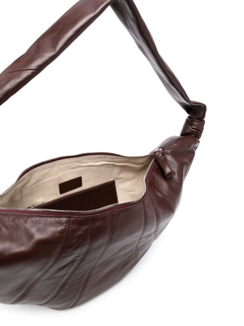 Brown Croissant Large Leather Shoulder Bag