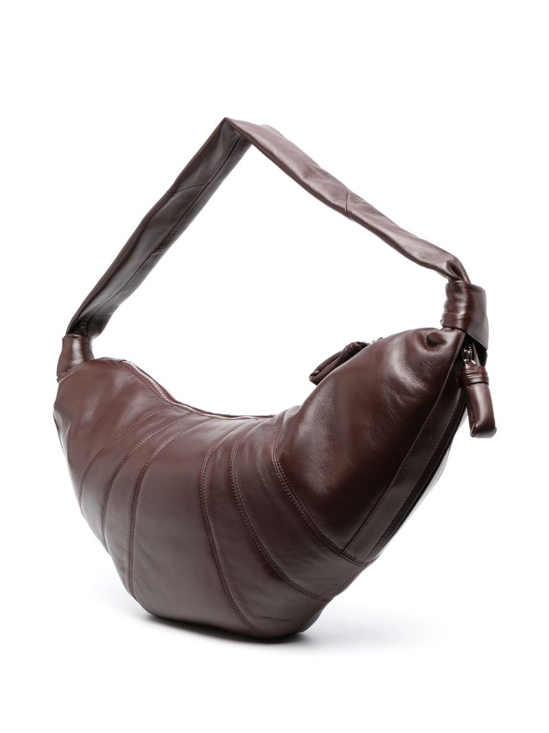 Brown Croissant Large Leather Shoulder Bag
