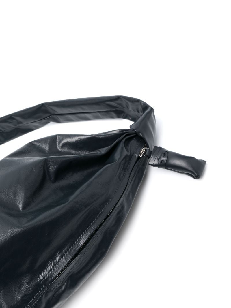 Blue Croissant Large Leather Shoulder Bag