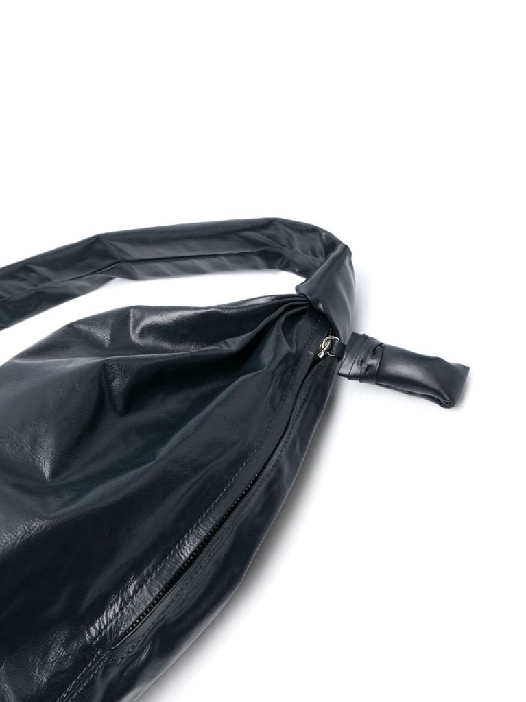 Blue Croissant Large Leather Shoulder Bag