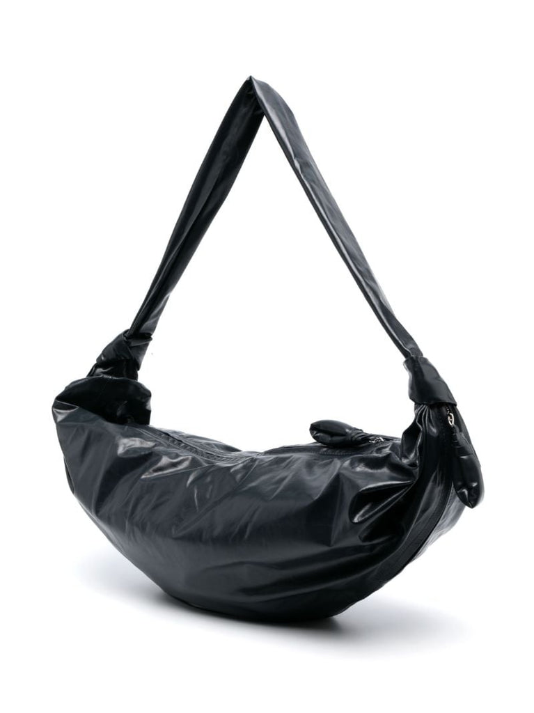 Blue Croissant Large Leather Shoulder Bag