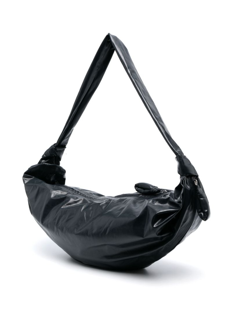 Blue Croissant Large Leather Shoulder Bag