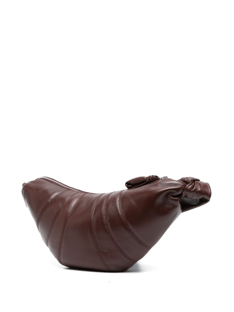 Brown Croissant Small Leather Shoulder Bag