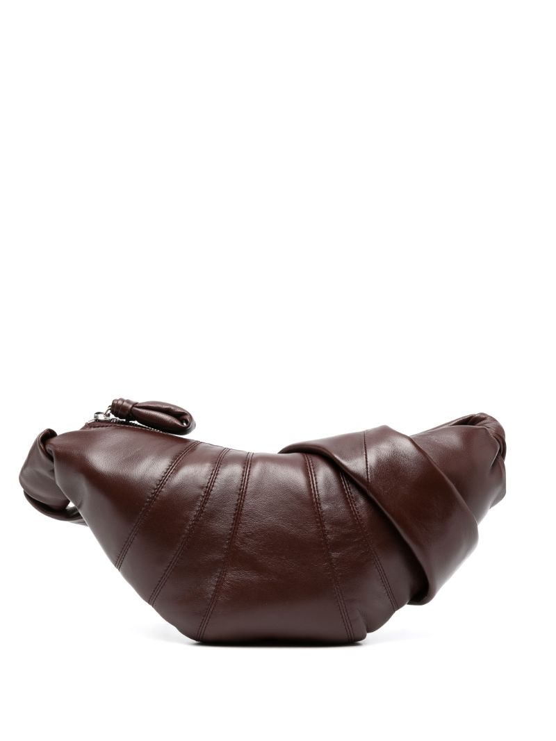 Brown Croissant Small Leather Shoulder Bag