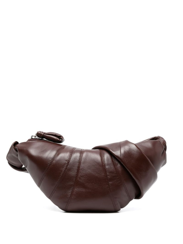 Brown Croissant Small Leather Shoulder Bag
