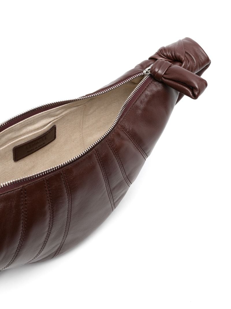 Brown Croissant Small Leather Shoulder Bag