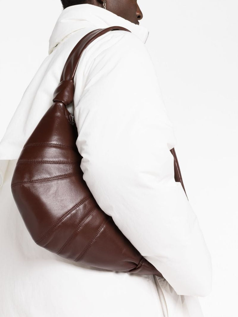 Brown Croissant Small Leather Shoulder Bag