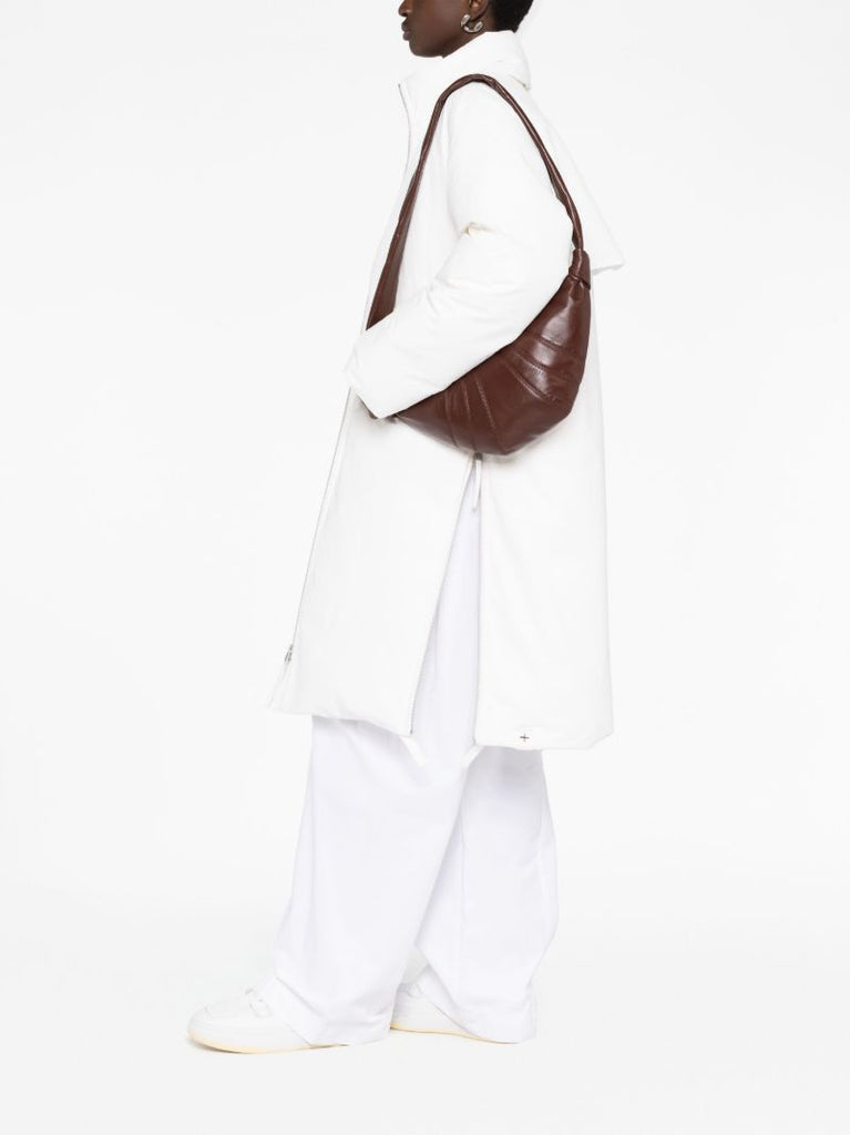 Brown Croissant Small Leather Shoulder Bag