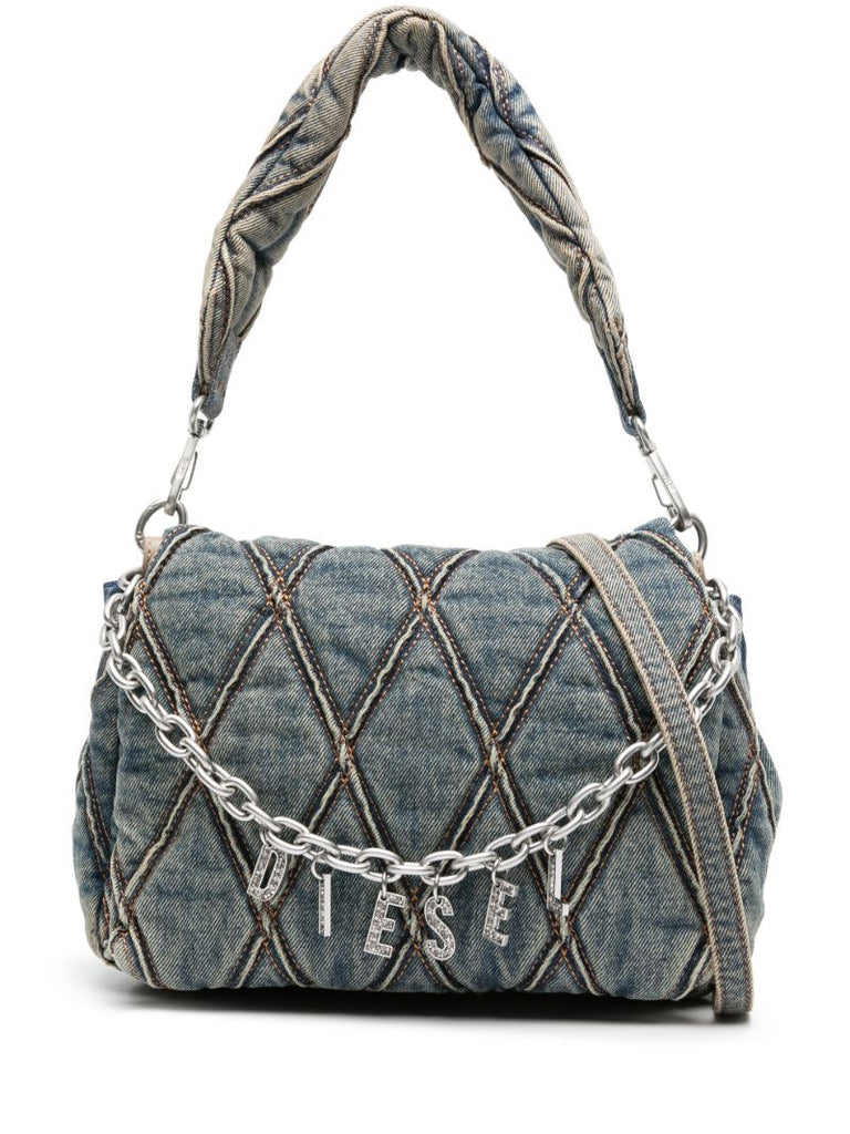 Blue Charm-d Denim Shoulder Bag