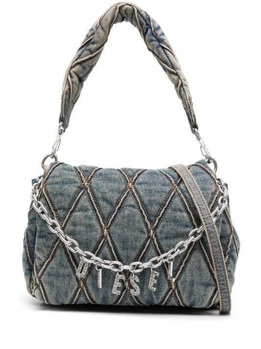 Blue Charm-d Denim Shoulder Bag