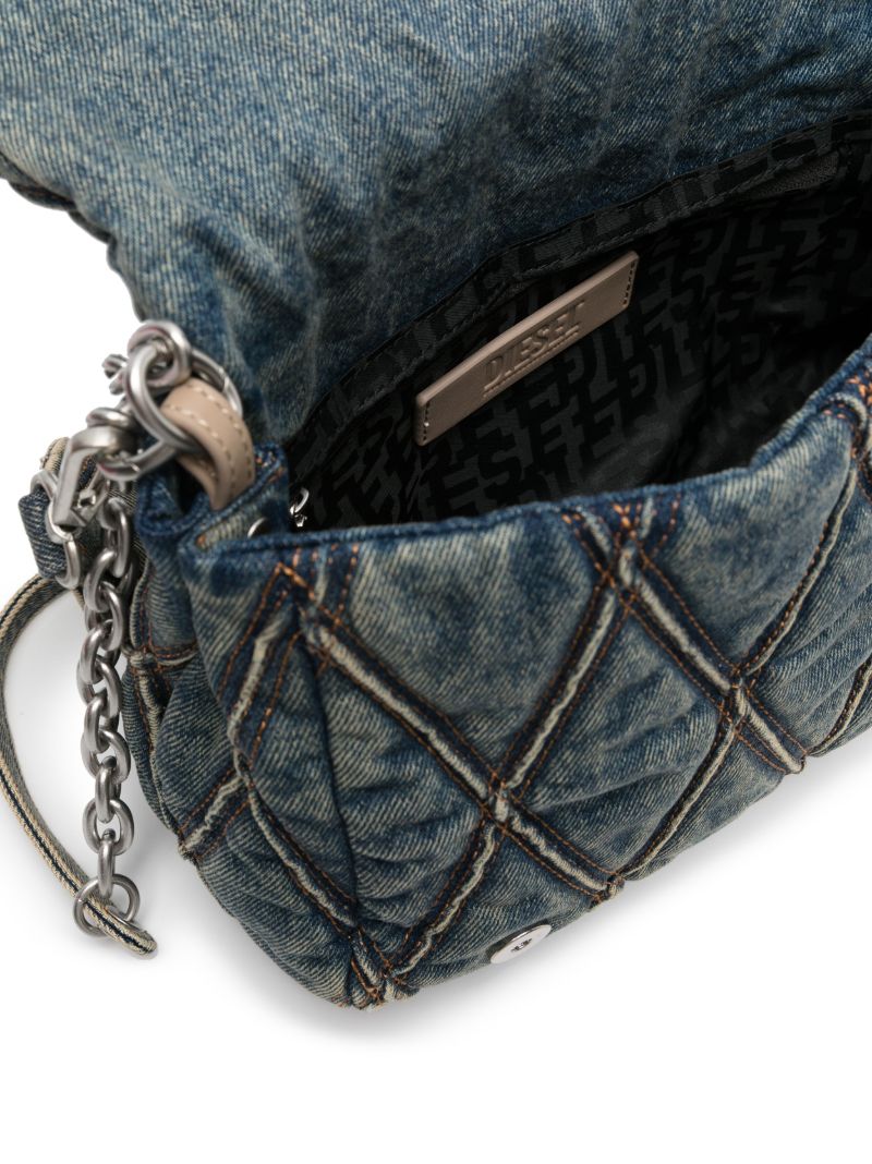 Blue Charm-d Denim Shoulder Bag