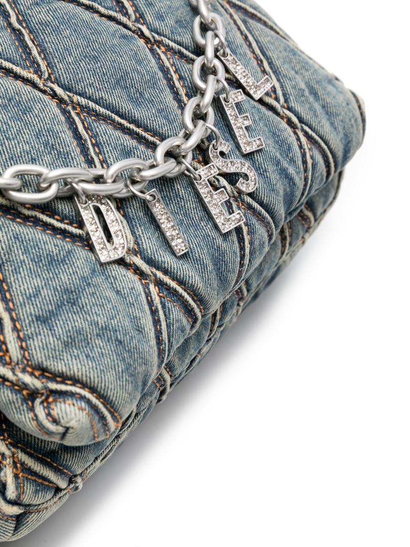 Blue Charm-d Denim Shoulder Bag