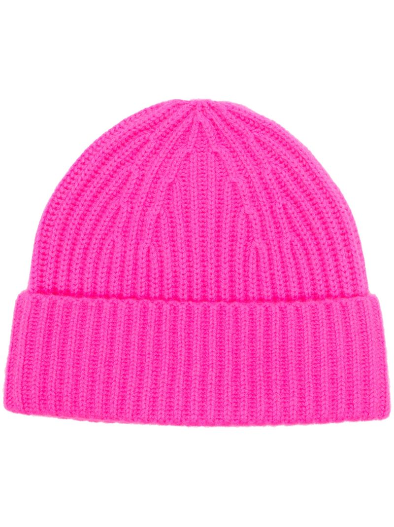 Neon Pink Cashmere Martigny Beanie