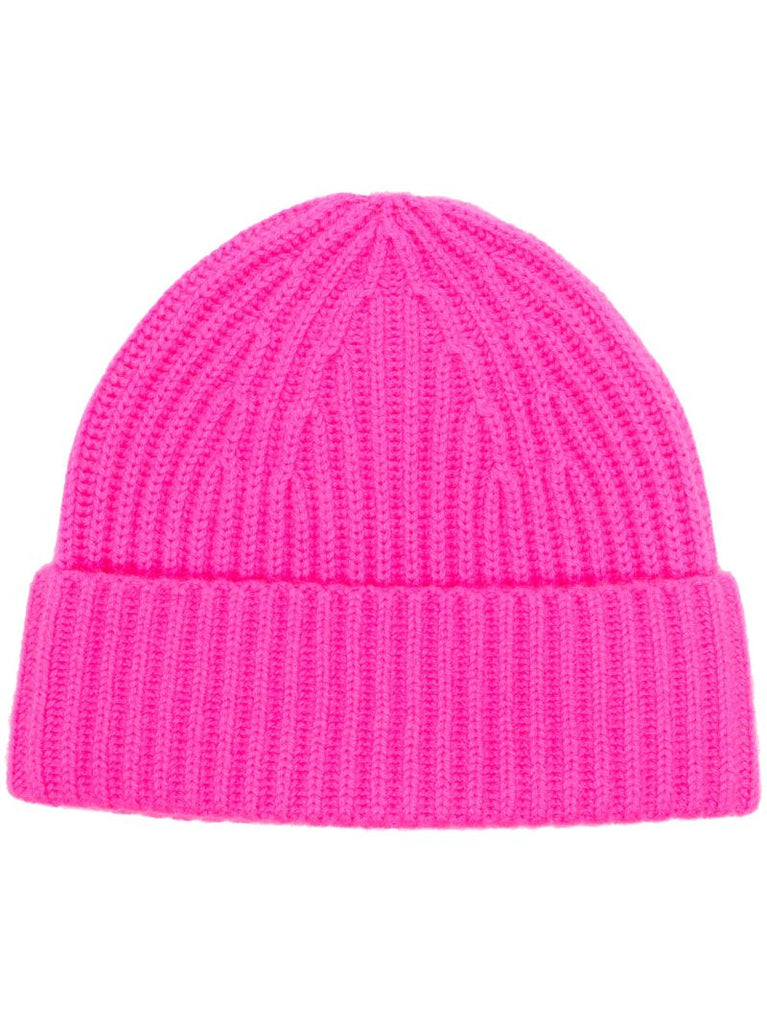 Neon Pink Cashmere Martigny Beanie