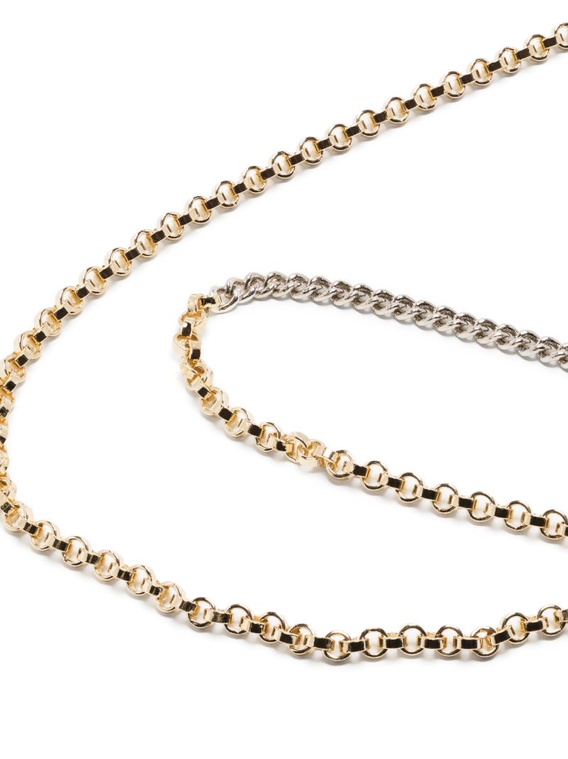 14k Yellow Gold and Sterling Silver Half and Half Chain