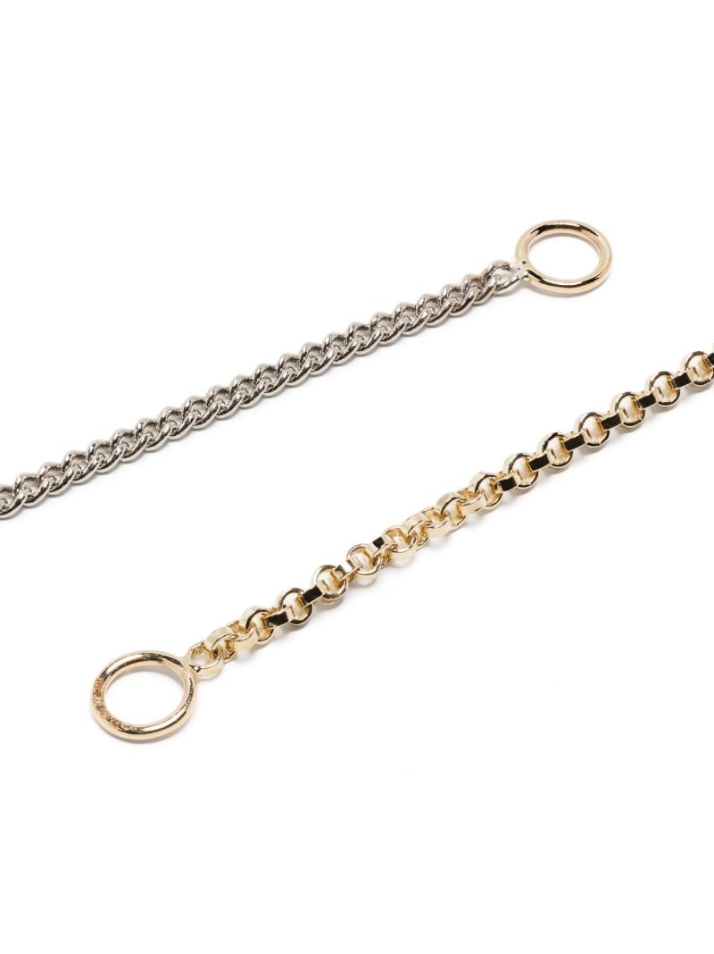 14k Yellow Gold and Sterling Silver Half and Half Chain