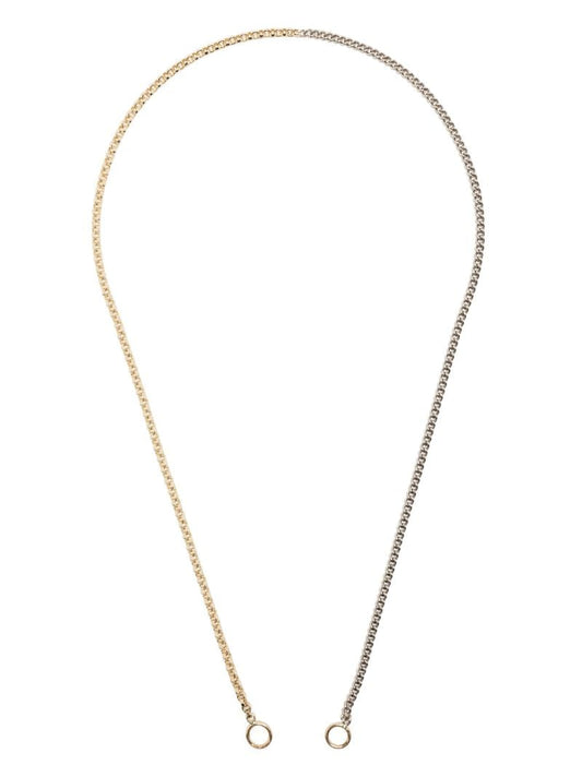 14k Yellow Gold and Sterling Silver Half and Half Chain