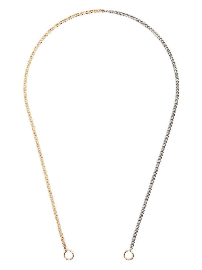 14k Yellow Gold Mixed Up Half & Half Necklace