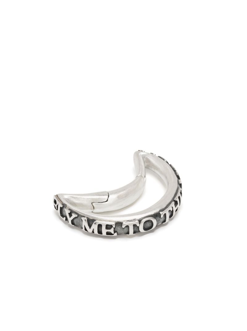 Sterling Silver Fly Me to the Moon Lock Pendant