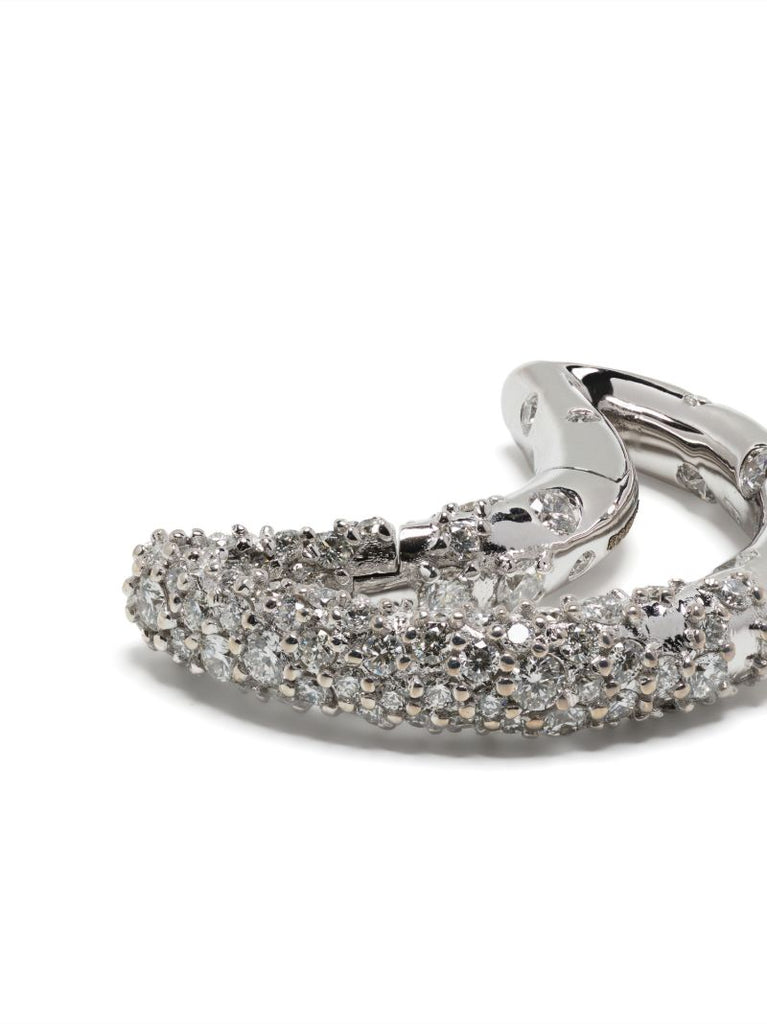 18k White Gold Diamond Dipped Moonlock Pendant