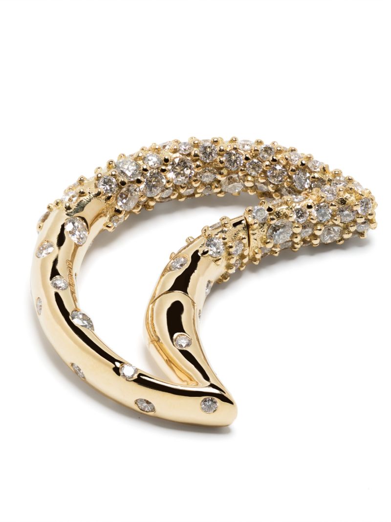 18k Yellow Gold Diamond Moonlock Pendant