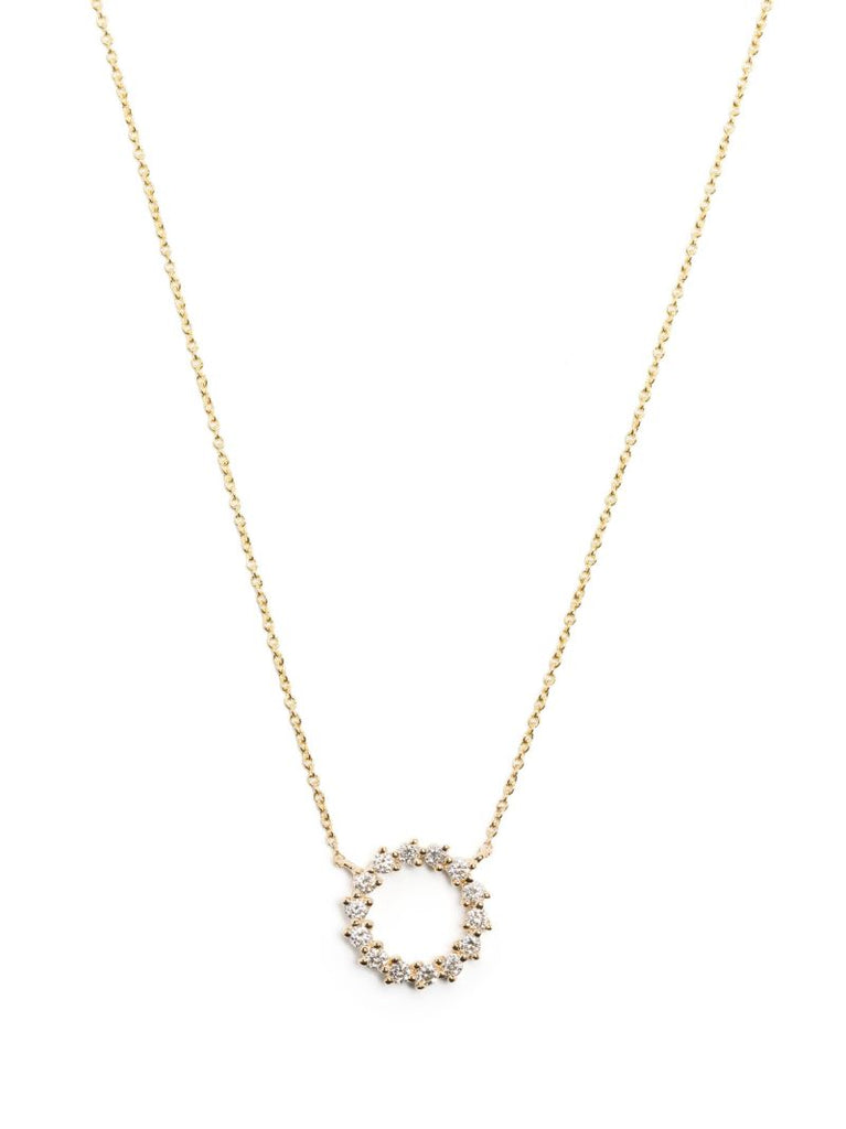 14k Yellow Gold Vivien Lily Diamond Necklace