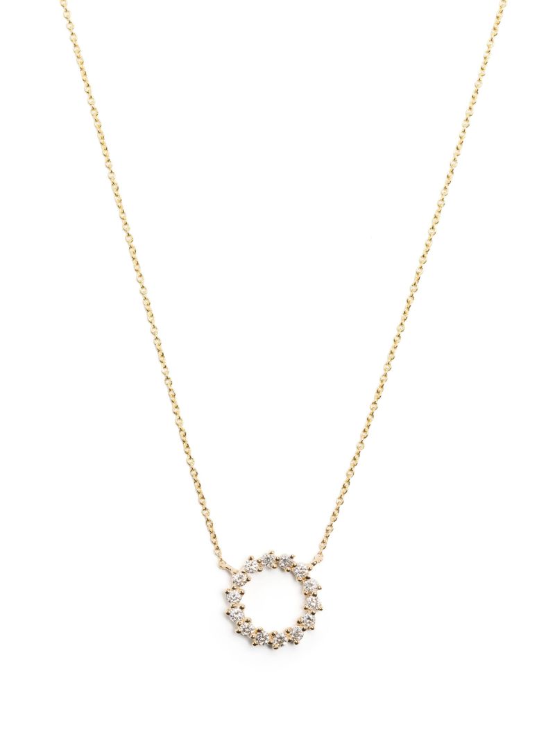 14k Yellow Gold Vivien Lily Diamond Necklace