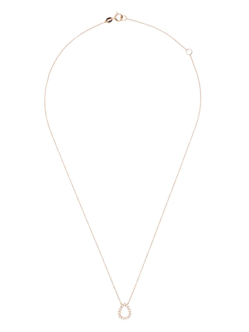 14k Rose Gold Vivien Lily Teardrop Diamond Necklace