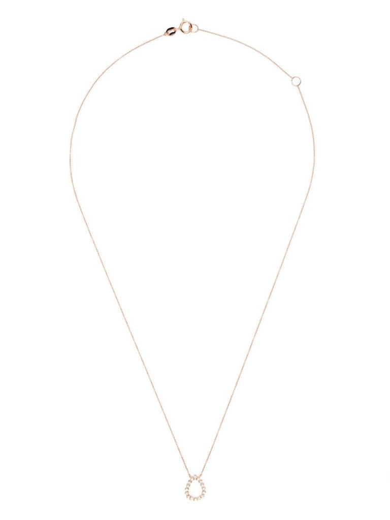 14k Rose Gold Vivien Lily Teardrop Diamond Necklace