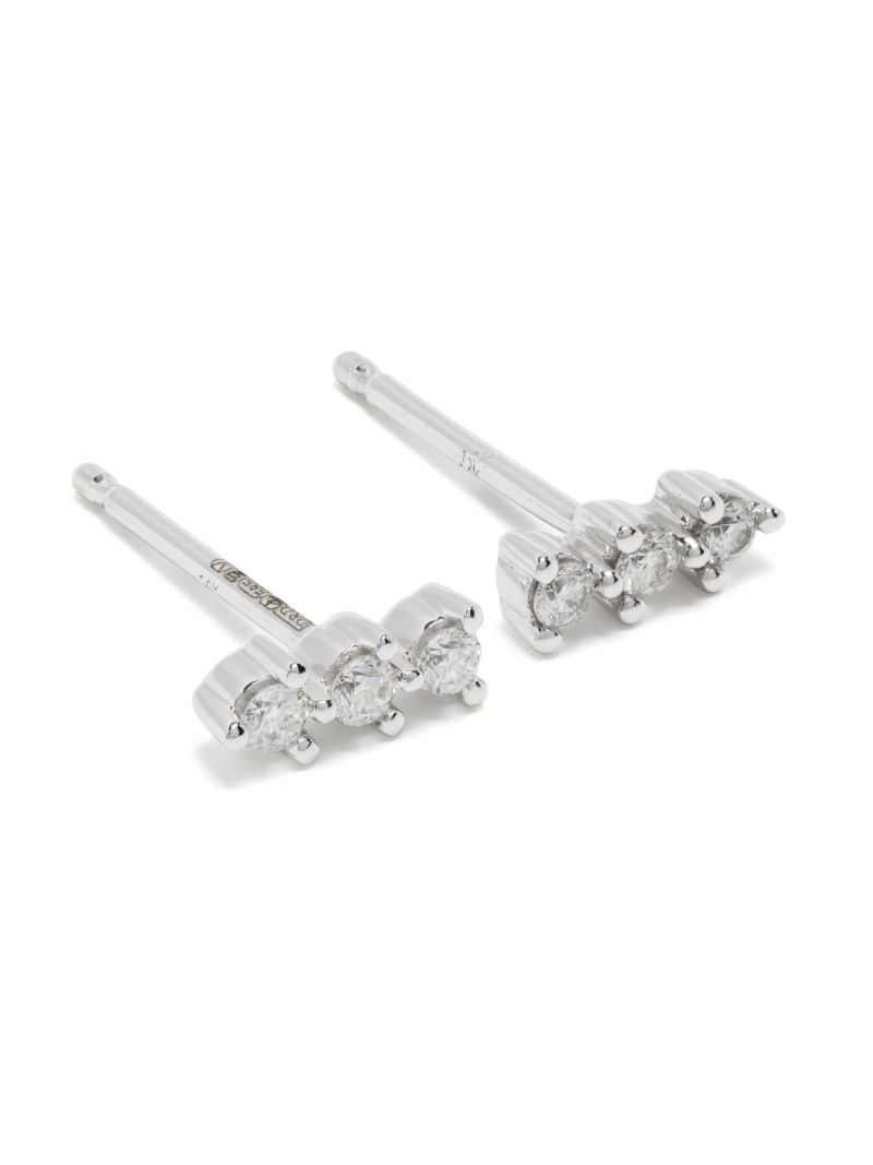 14k White Gold Vivian Lily Diamond Stud Earrings