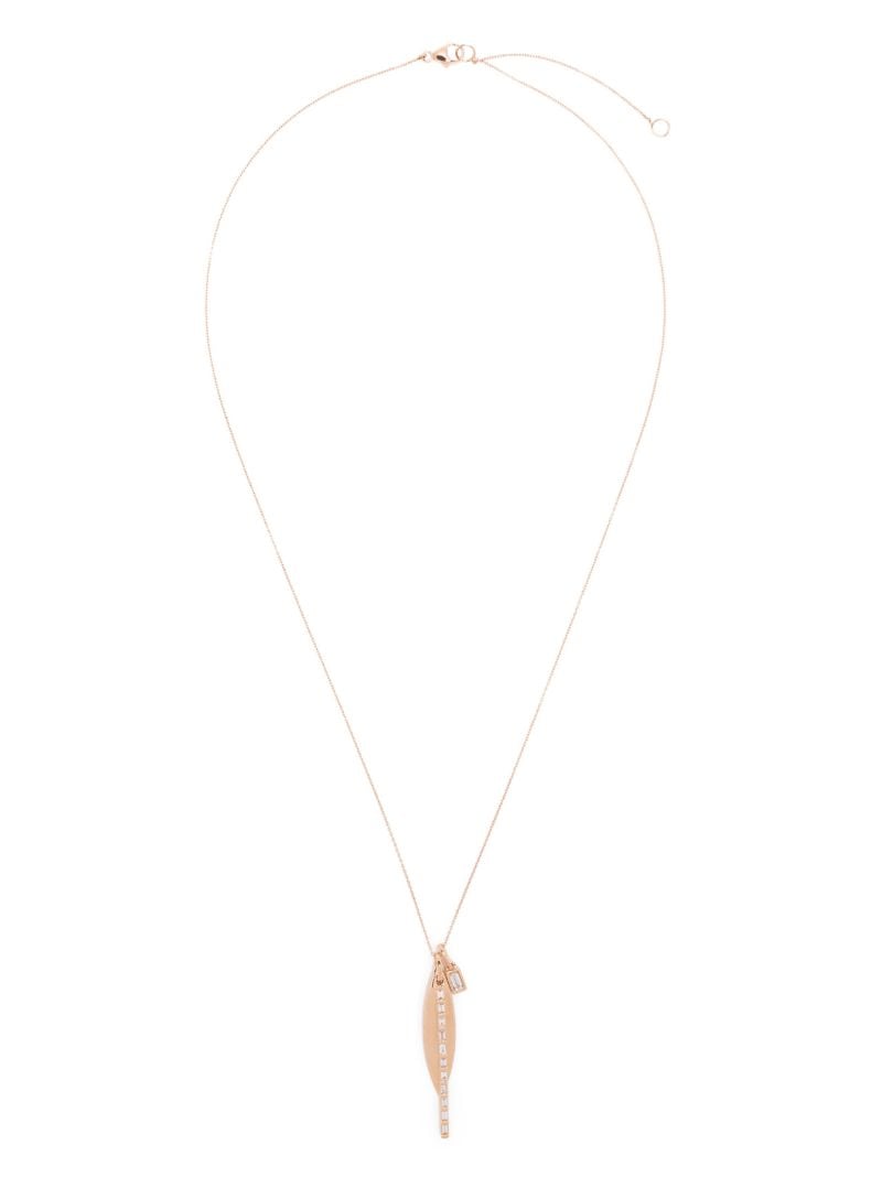 14k Rose Gold Sadie Pearl Diamond Charm Necklace