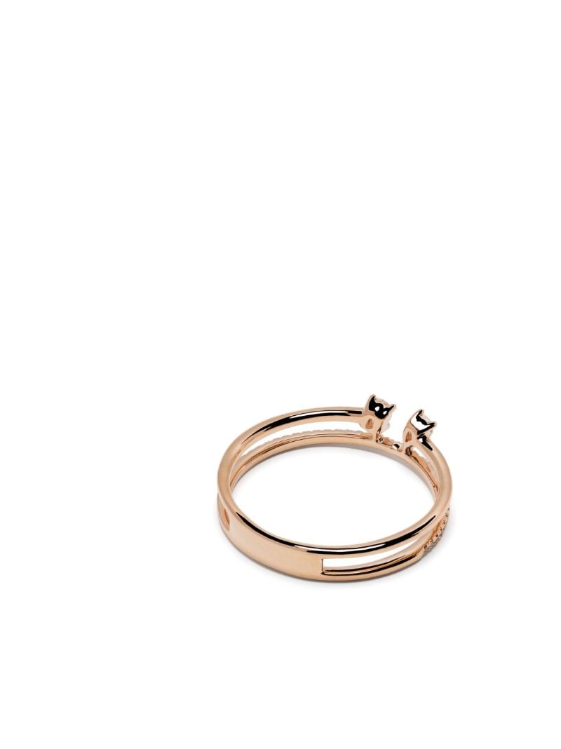 14k Rose Gold Alexa Jordyn Double Row Diamond Ring