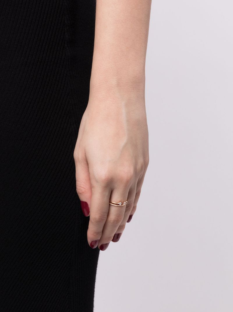 14k Rose Gold Alexa Jordyn Double Row Diamond Ring