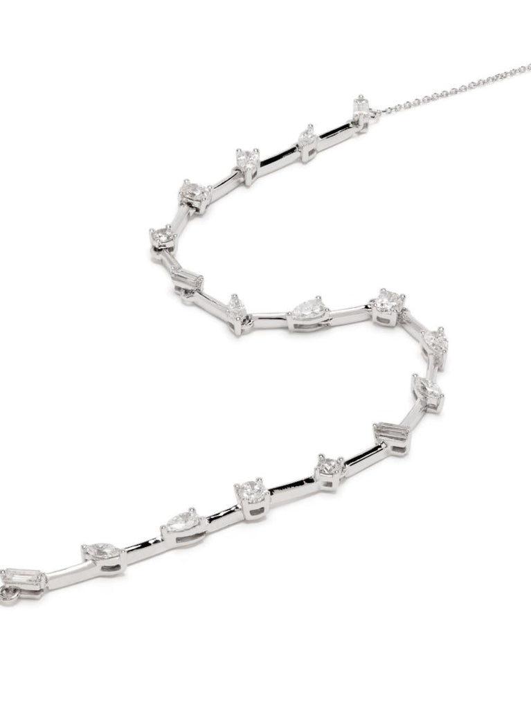 14k White Gold Alexa Jordyn Diamond Necklace