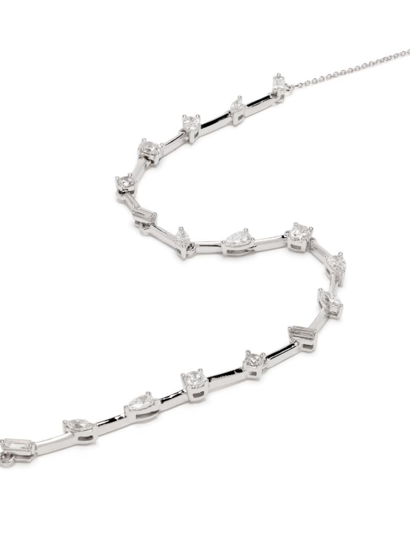 14k White Gold Alexa Jordyn Diamond Necklace