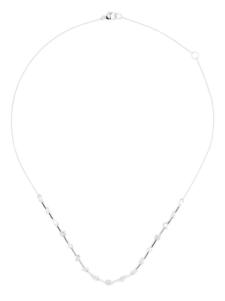 14k White Gold Alexa Jordyn Diamond Necklace