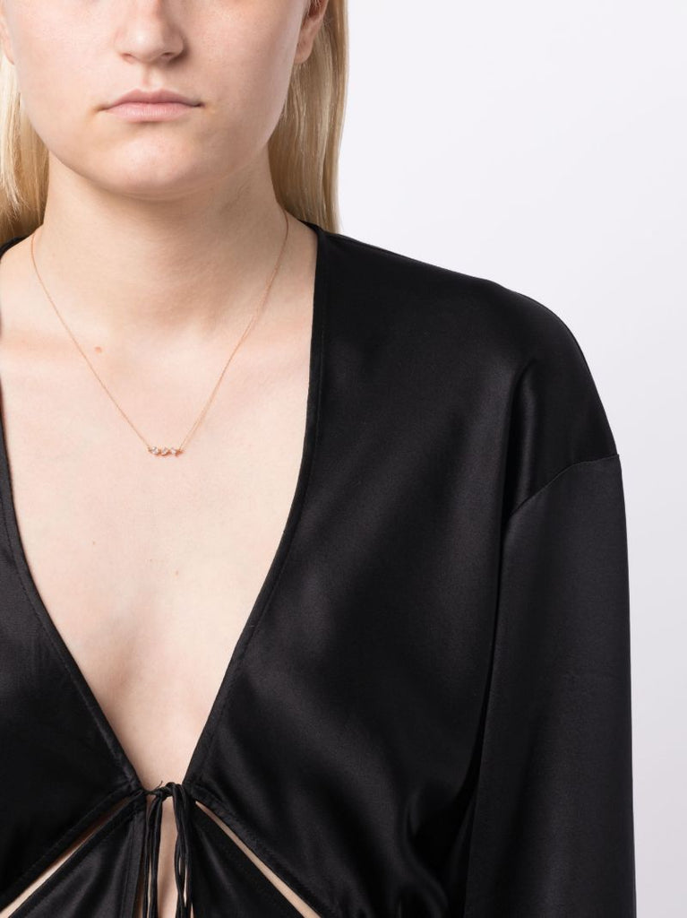 14k Rose Gold Alexa Jordyn Diamond Necklace