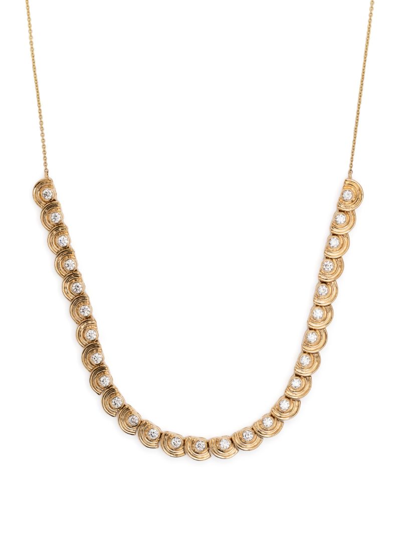 14k Yellow Gold Nana Bernice Groove Diamond Necklace