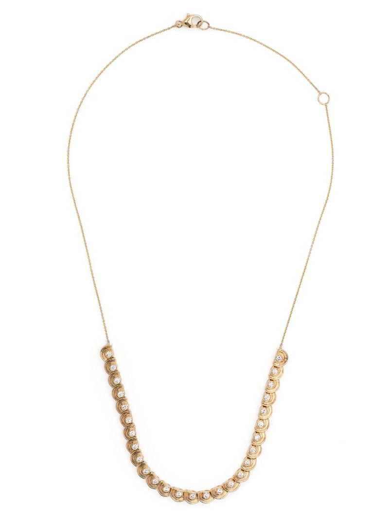 14k Yellow Gold Nana Bernice Groove Diamond Necklace